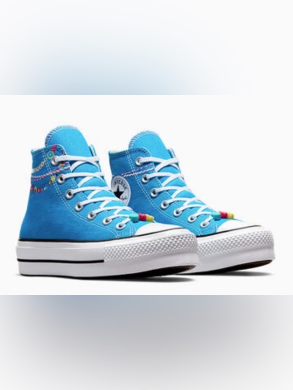 Chuck Taylor All Star Lift Kidult Women Converse Dial up Blue High-Top Sneakers - Picture 3 of 14